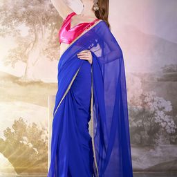 Mitera Sequinned Pure Georgette Ready to Wear Saree-image-57