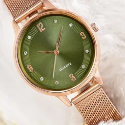 ON TIME OCTUS Women Embellished Analogue Watch OP-143 GREEN-picture-39