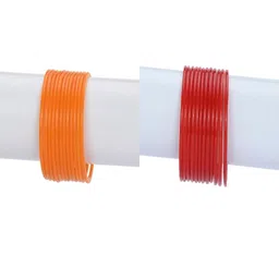 1ST TIME Set Of 24 Orange Alloy Bangles-picture-10