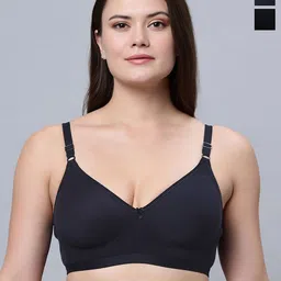 Eden Women Pack Of 2 Full Coverage Non Padded Non-Wired Cotton T-shirt Bra-picture-44