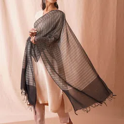JAYPORE Woven Design Cotton Silk Dupatta-picture-29
