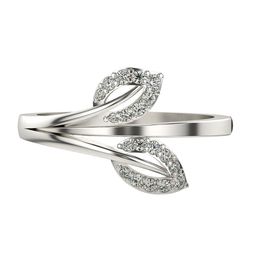 VALANOVA Women White Gold Plated Sterling Silver Lab Grown Diamond Ring-image-71