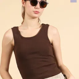 UnaOne Women Pack Of 2 Solid Round Neck Cotton Tops-picture-41