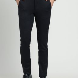 Turtle Men Solid Tailored Skinny Fit Trousers-image-87