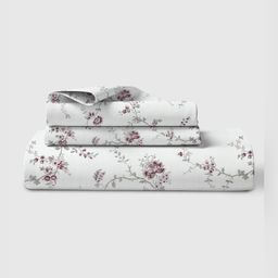LINENWALAS Happy Sleeping White & Grey Floral 210 TC King Bedsheet with 2 Pillow Covers-image-88