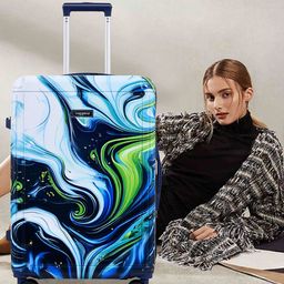 Luggero Printed Hard-Sided Large Trolley Suitcase-21