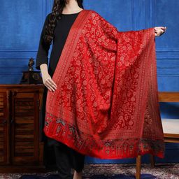 HANDICRAFT PALACE Floral Woven Design Shawl-picture-34