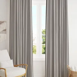 Galaxy Home Decor Grey Set of 2 Long Door Curtain-image-69