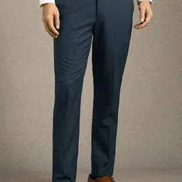 Louis Philippe Men Slim Fit Mid-Rise Formal Trousers-picture-18