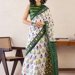 Saree mall Floral Ikat Sarees-image-98