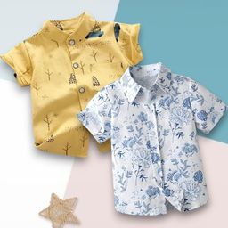 VANI COUTURE Boys Pack Of 2 Printed Shirts-image-83