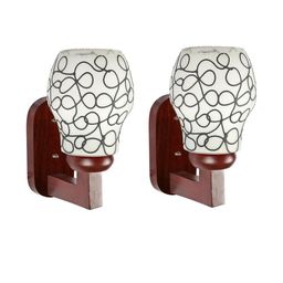 Somil Premium Designer Glass Wall / Night Lamp Elegant & Stylish Dcor Accent for Modern Interiors, color- Black, White, Size:- 19 X 27 X 29 CM-image-72