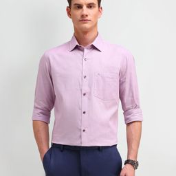 Arrow Men Classic Spread Collar Solid Cotton Formal Shirt-picture-33
