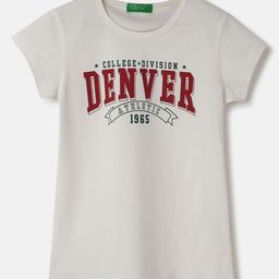 United Colors of Benetton Girls Typography Printed Pure Cotton Applique T-shirt-picture-13