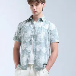 Flying Machine Men Classic Floral Opaque Printed Casual Shirt-image-14