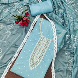 SHADOW & SAINING Floral Embellished Unstitched Dress Material-image-44