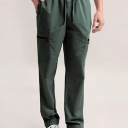 HAUWER Men Comfort Easy Wash Cargos Trousers-image-83