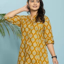 KALINI Ethnic Motifs Printed Pure Cotton Kurti-image-87