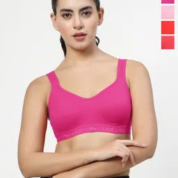 LILY Strops555 Full Coverage Seamless Non Padded Sports Bra-37