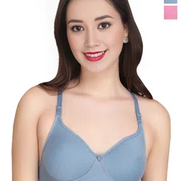 Liigne Women Pack of 2 Solid Full Coverage Non Padded Non-Wired Regular Everyday Bra-image-95