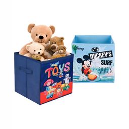 YK Navy Blue & Blue 2 Pieces Printed Storage Box Organisers-image-83