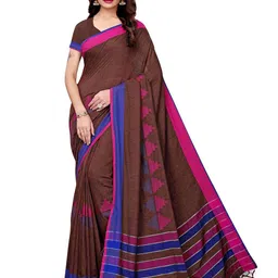 KALINI Geometric Woven Design Saree With Blouse Piece-29