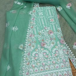 Soch Embroidered Silk Chiffon Unstitched Dress Material-image-75