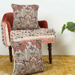 Multicolor Woven Traditional Cotton 16 x 16 Inches Cushion Covers (Set of 2) by Grhamoy-picture-5