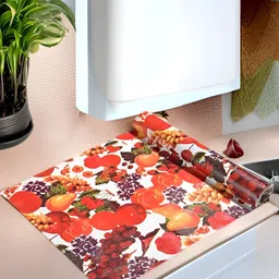 Aura White & Red Water Resistant Shelf Liner Organisers-10