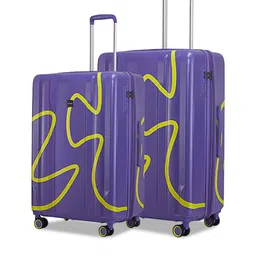 Provogue Set Of 2 Loop Printed Medium & Cabin Hard-Sided Cabin Trolley Bag-23
