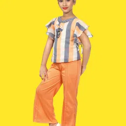 HSS TRENDS Kids-Unisex Orange Cotton Blend Clothing Set-image-17