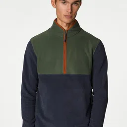 Marks & Spencer Men Colourblocked Crop Bomber Jacket-image-54
