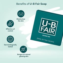 U-B Fair Set Of 3 Aloevera Bathing Bar With Almond Oil For Moisturizing - 50 g Each image 2