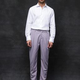 RARE RABBIT Men Loose Fit Formal Trousers-image-77