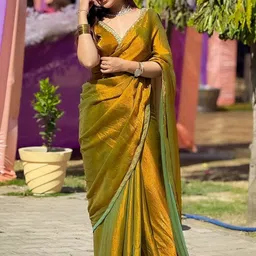 DIVASTRI Solid Embellished Beads and Stones Ilkal Saree-image-82