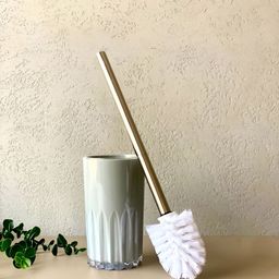 Mason Home Grey Striped Toilet Brush Holder-16