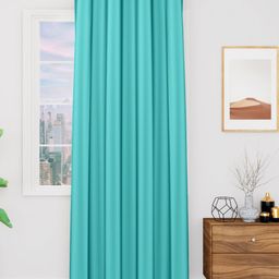 Myntra Elegant Homes Turquoise Blue 1 Piece Black Out Long Door Curtain-6