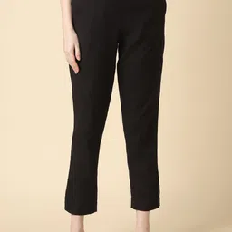 Van Heusen Women Relaxed Fit High-Rise Cigarette Trousers-picture-21