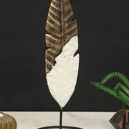 vedas F-Cyrus Gold-Toned & White Palm Leaf Showpiece-image-31