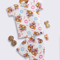 YK X Minute Mirth Infants Girls Paw Patrol Printed Pure Cotton Top with Shorts-picture-15
