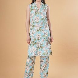 BAESD Women Floral Printed Kurta with Trousers-image-93