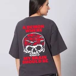 Besick Typography Printed Oversized Cotton T-shirt-image-92