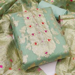 SHADOW & SAINING Semi-Stitched Dress Material-image-89