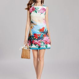 JC Collection Women Floral Printed A-Line Mini Dress-image-91