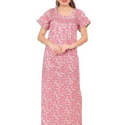 Ms.Lingies Women Printed Pure Cotton Maxi Maternity Nightdress-image-64