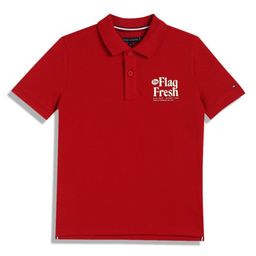 Tommy Hilfiger Boys Typography Polo Collar Monochrome Applique T-shirt-image-69