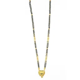 NINAMAAYRA Gold-Plated Brass Artificial Stones & Beads Mangalsutra-picture-49
