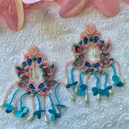 ISHKAARA Beaded Floral Drop Earrings-30