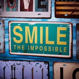 eazywagon Multicolor Metal Smile The Impossible Wall sticker-picture-1