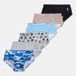 You Got Plan Pack Of 6 Boys Assorted Pure Cotton Printed BasicBriefs UBL-Assorted: 1-2-image-41